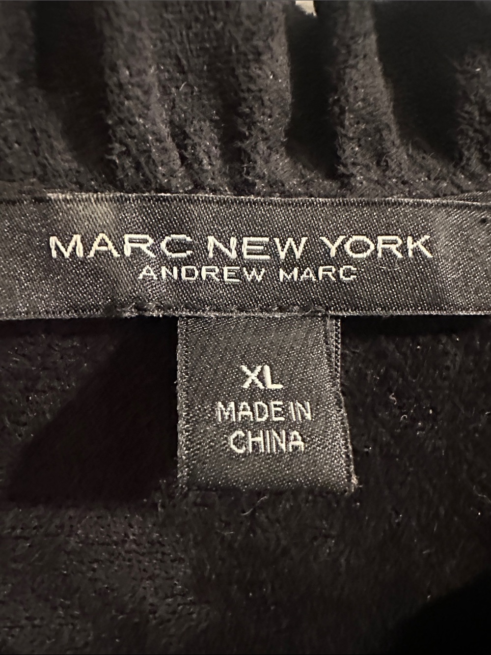 Marc New York Black Faux Leather Ruffle-Collar Snap Front Jacket - Picture 2 of 12